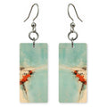Seafoam Red Spark Courage Earrings | FWX1364