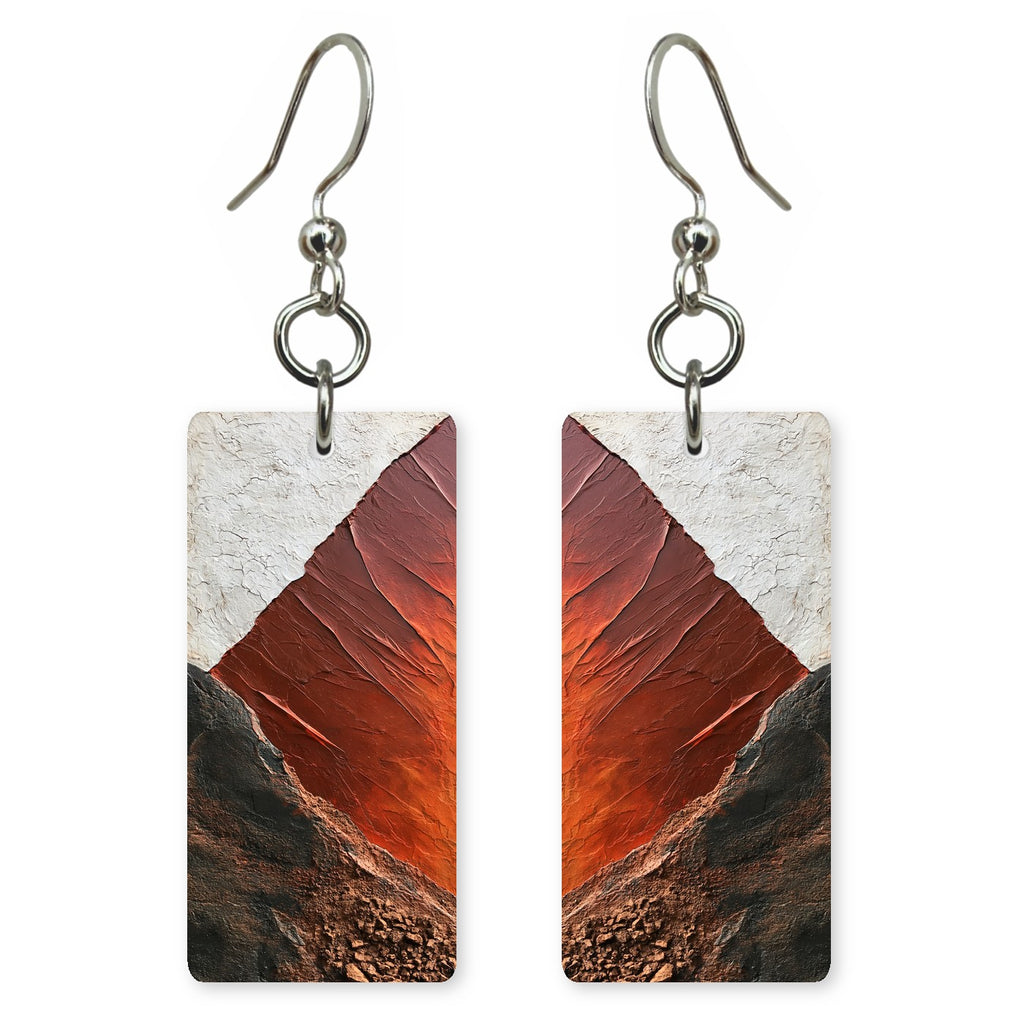Chalk and Rust Grit Earrings | FWX1375