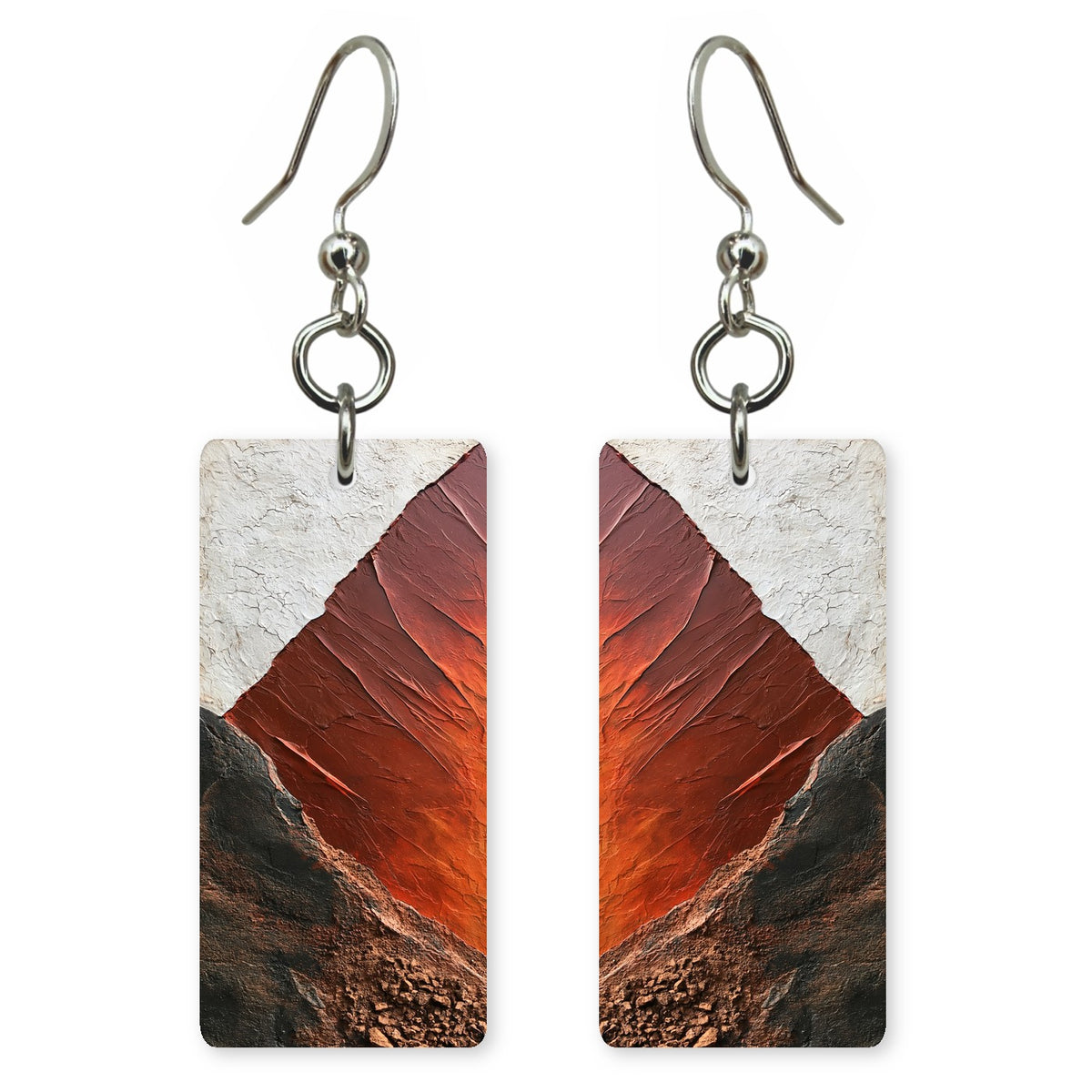 Chalk and Rust Grit Earrings | FWX1375