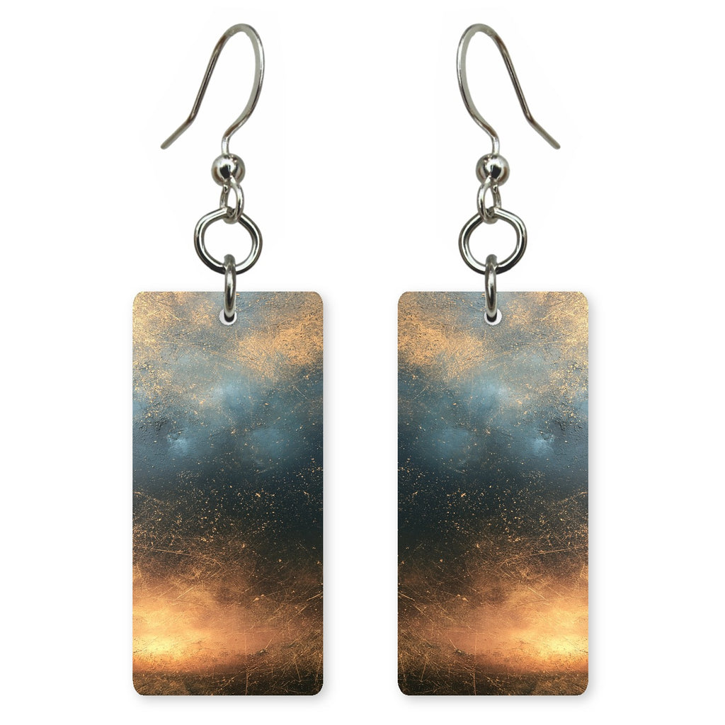 Teal Night Golden Hope Earrings | FWX1387