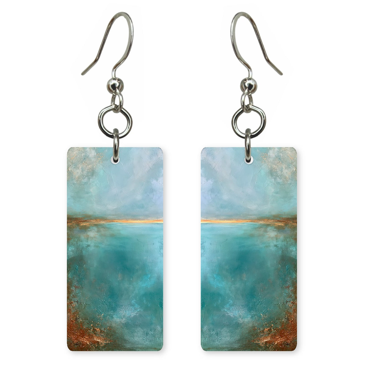 Aqua Settled Peace Earrings | FWX1398