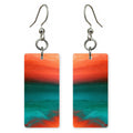Flame Over Teal Zest Earrings | FWX1401
