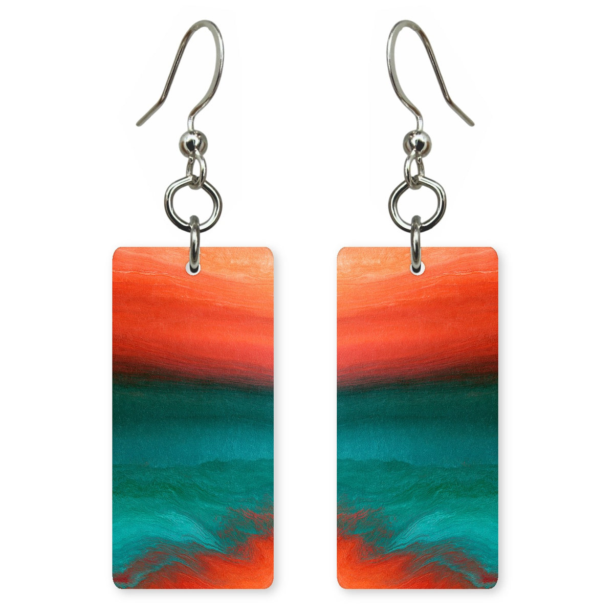Flame Over Teal Zest Earrings | FWX1401