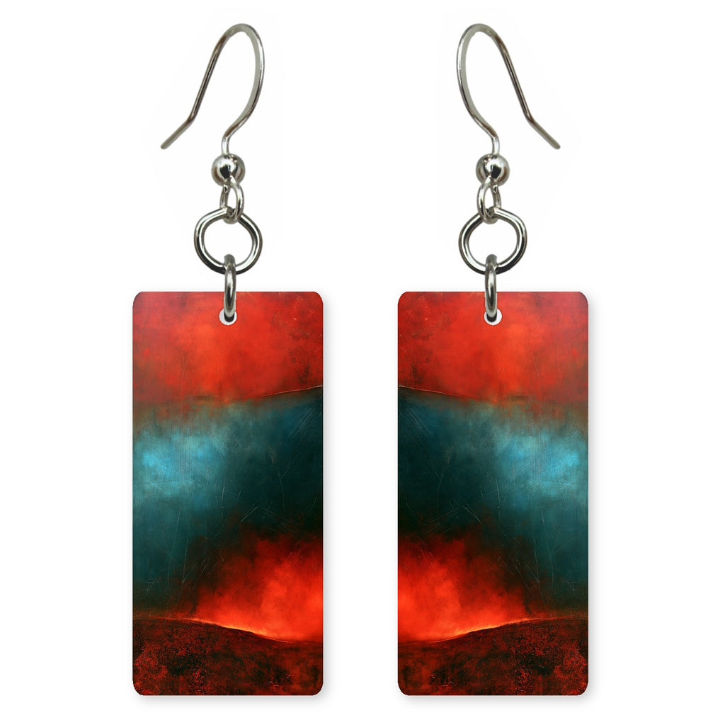 Scarlet Awe Over Teal Earrings | FWX1449