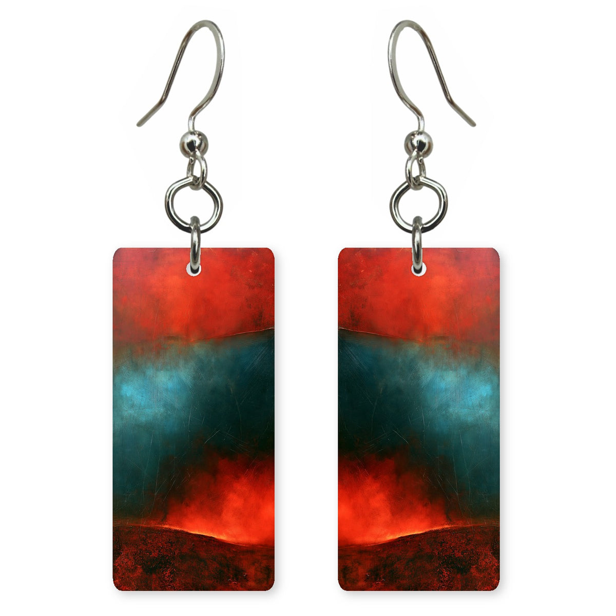 Scarlet Awe Over Teal Earrings | FWX1449