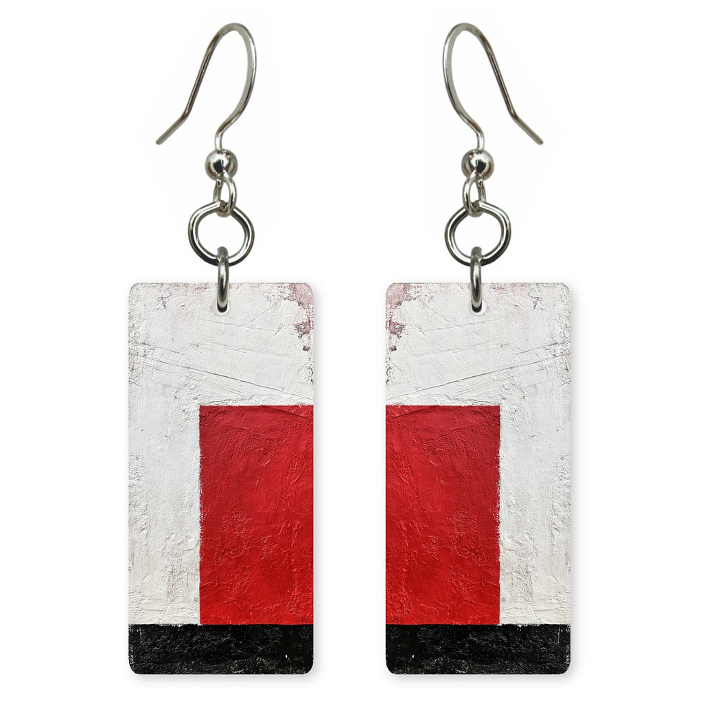Red Certain Heart Earrings | FWX1451