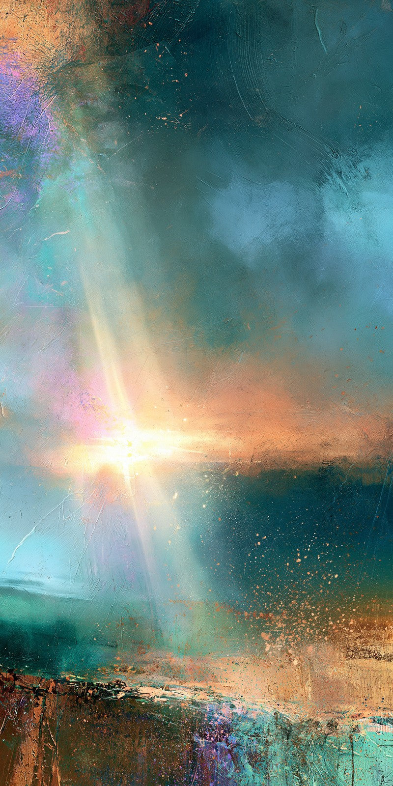 Teal Light Breaking Through Earrings | FWX1502