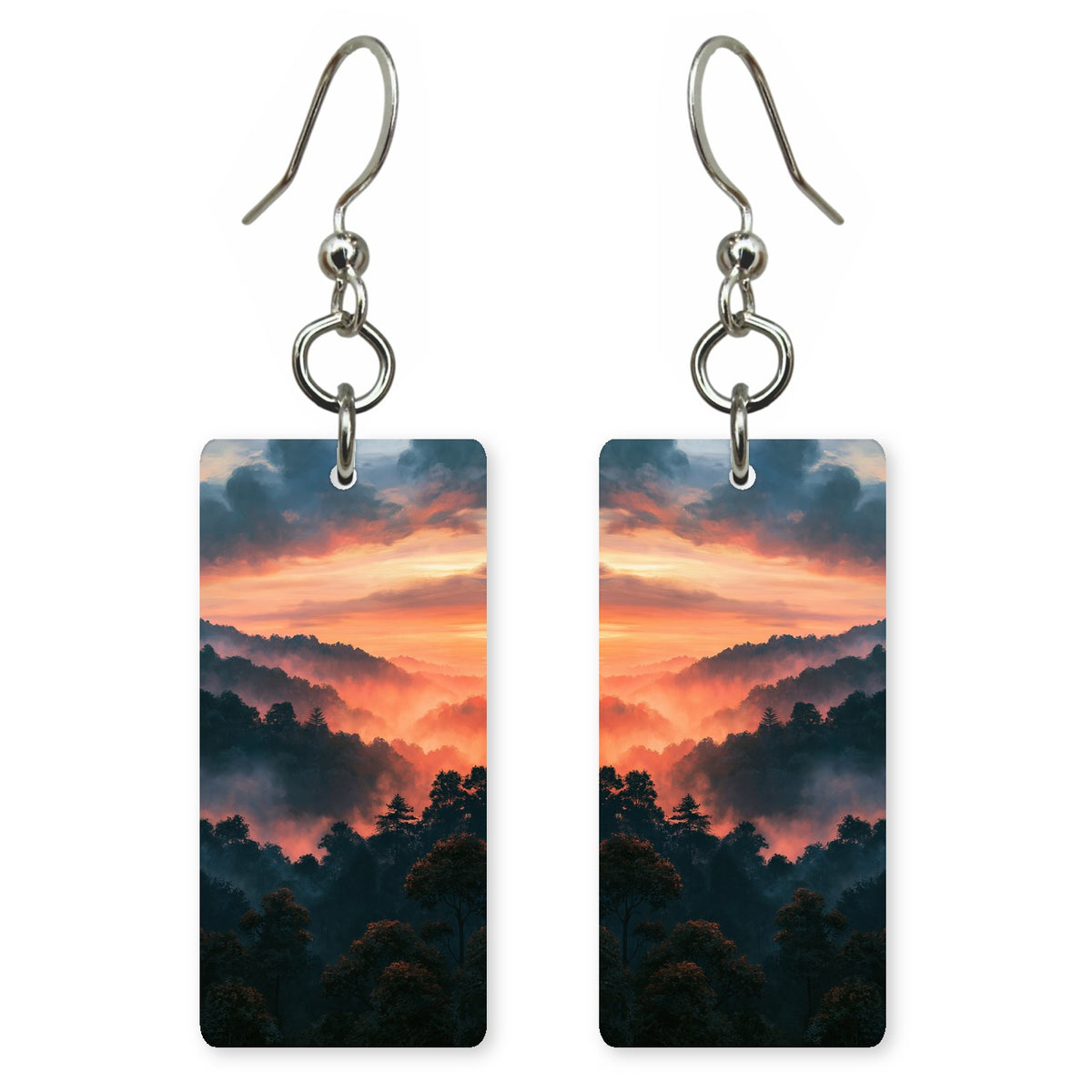 Coral Evening Relief Earrings | FWX1506