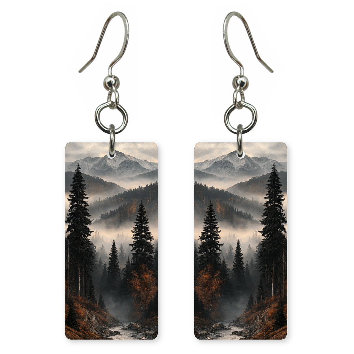 Slate Green Stillness Earrings | FWX1509