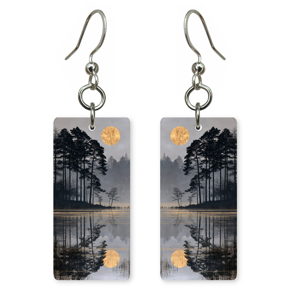 Gilded Moon Solitude Earrings | FWX1535