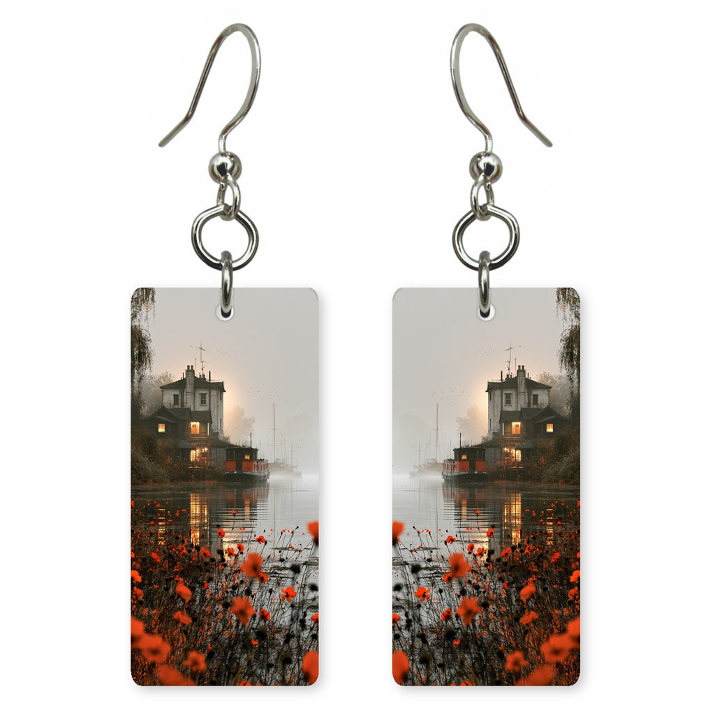 Red Amber Homesick Earrings | FWX1537