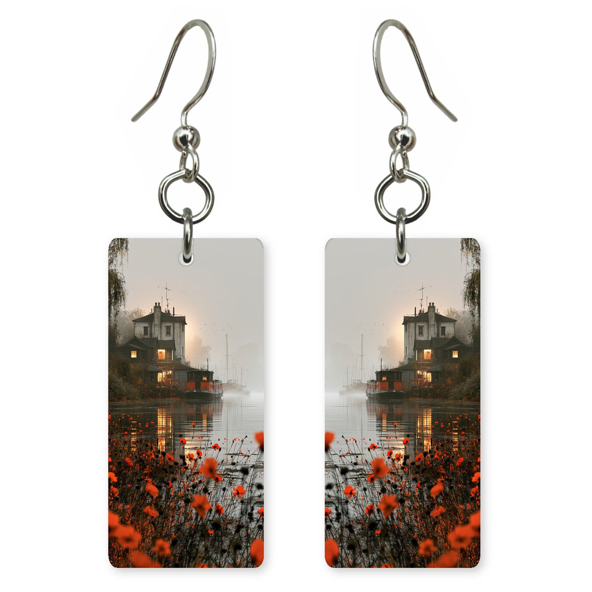 Red Amber Homesick Earrings | FWX1537