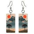 Scarlet Sun Above the Storm Earrings | FWX1601