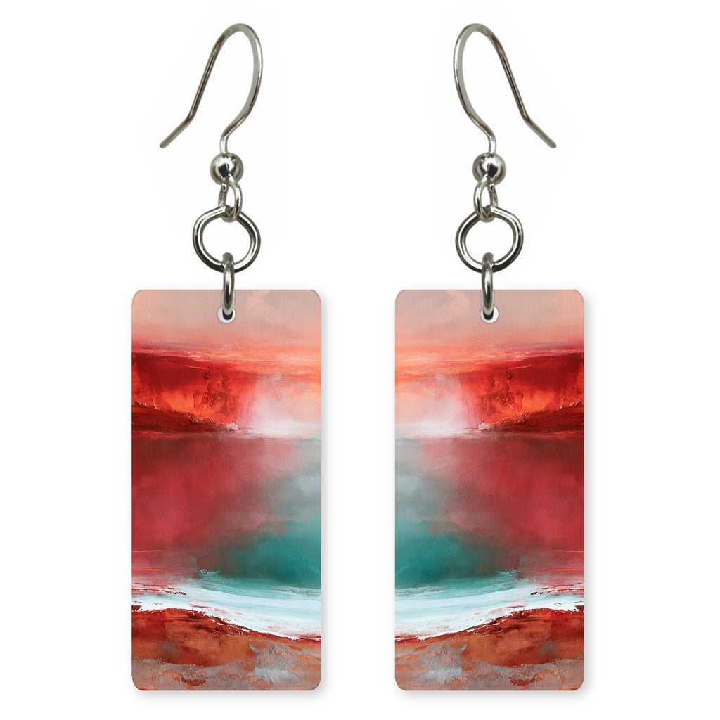 Crimson Teal Fervor Earrings | FWX1606