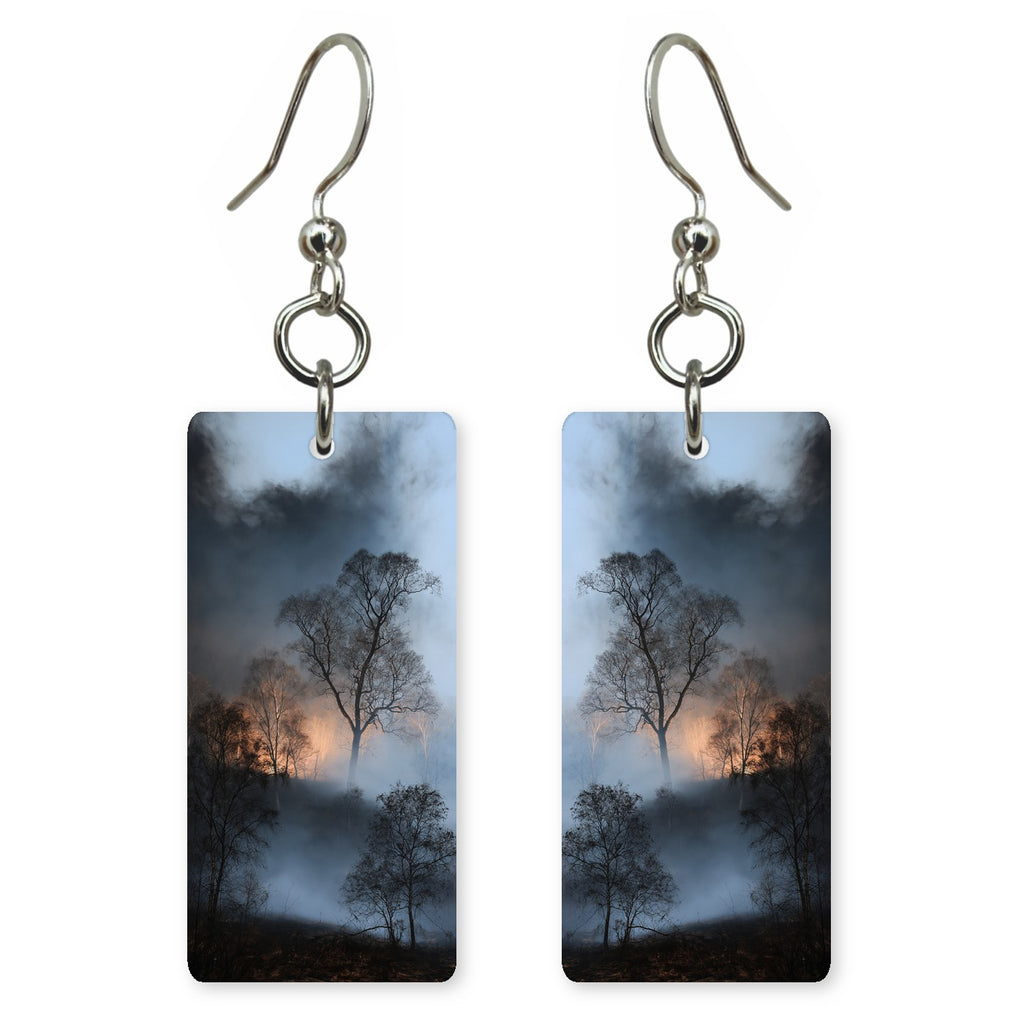Charcoal Fog Apprehension Earrings | FWX1608