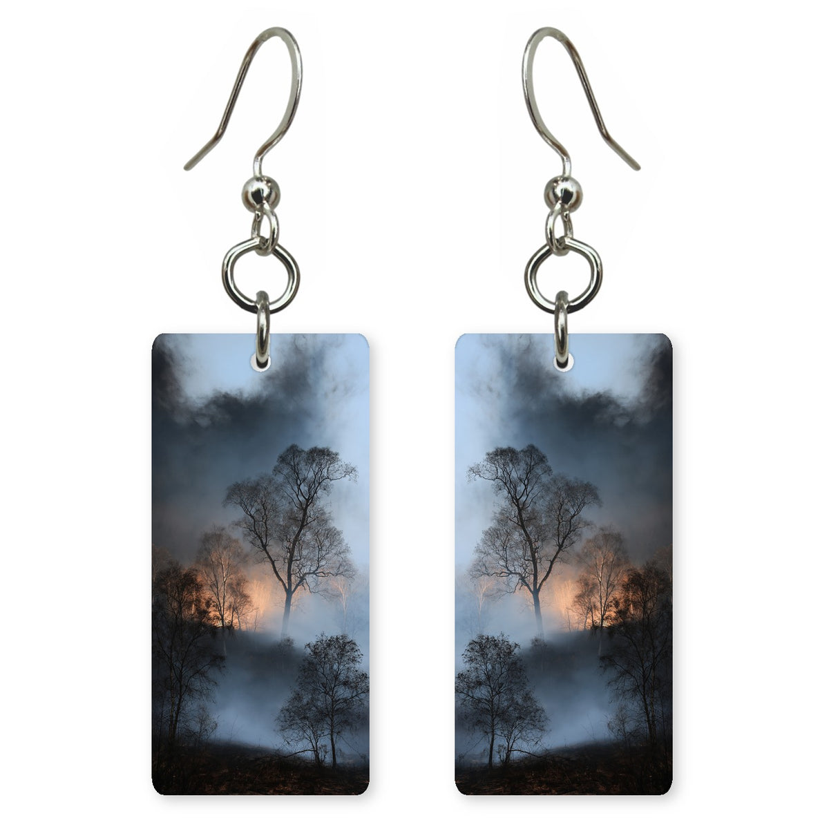 Charcoal Fog Apprehension Earrings | FWX1608