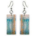 Teal and Amber Sorrow Earrings | FWX160