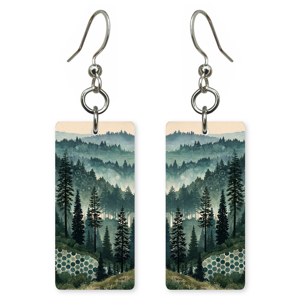 Green Haze Contemplation Earrings | FWX1611