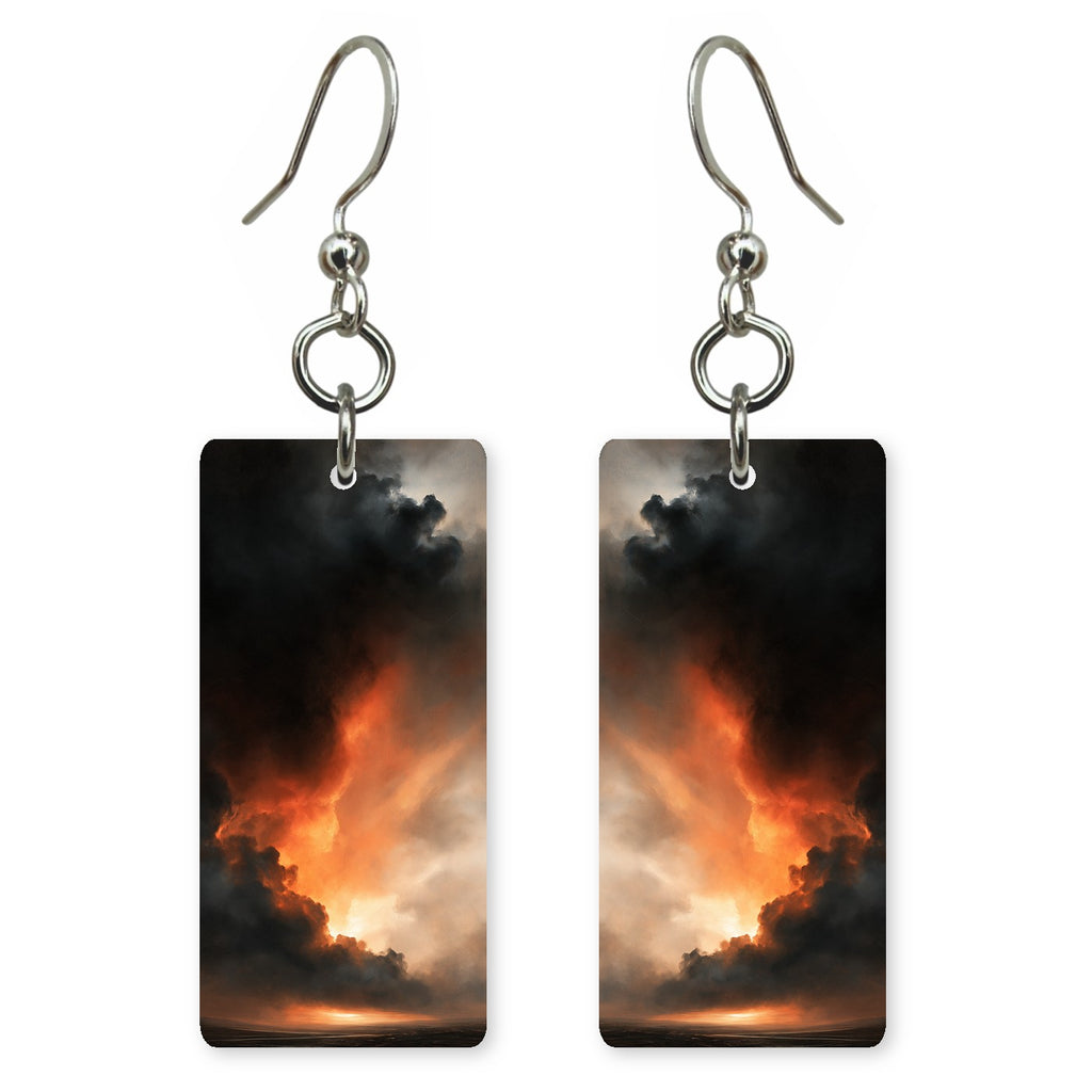 Black Smoke Ember Wrath Earrings | FWX1613