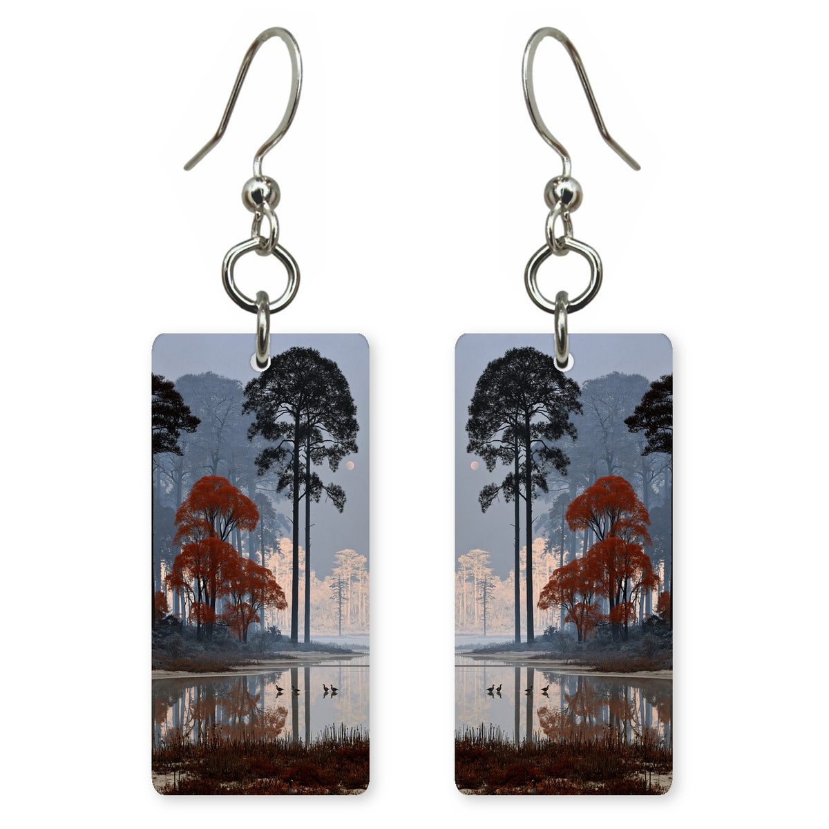 Rust and Blue Wistfulness Earrings | FWX1614