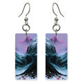 Magenta Brave Heart Earrings | FWX1615