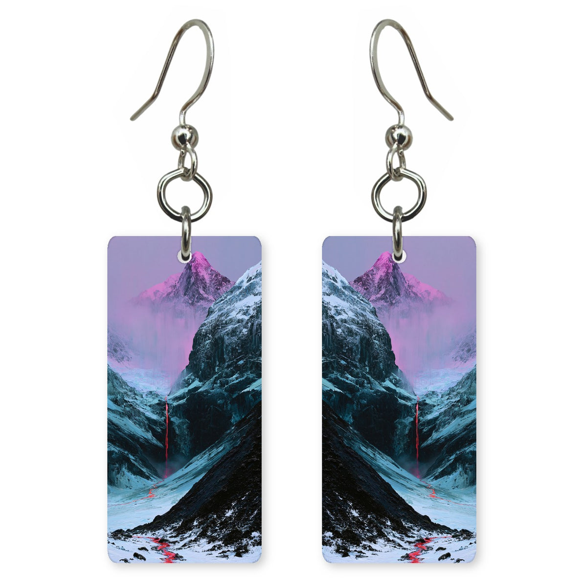 Magenta Brave Heart Earrings | FWX1615