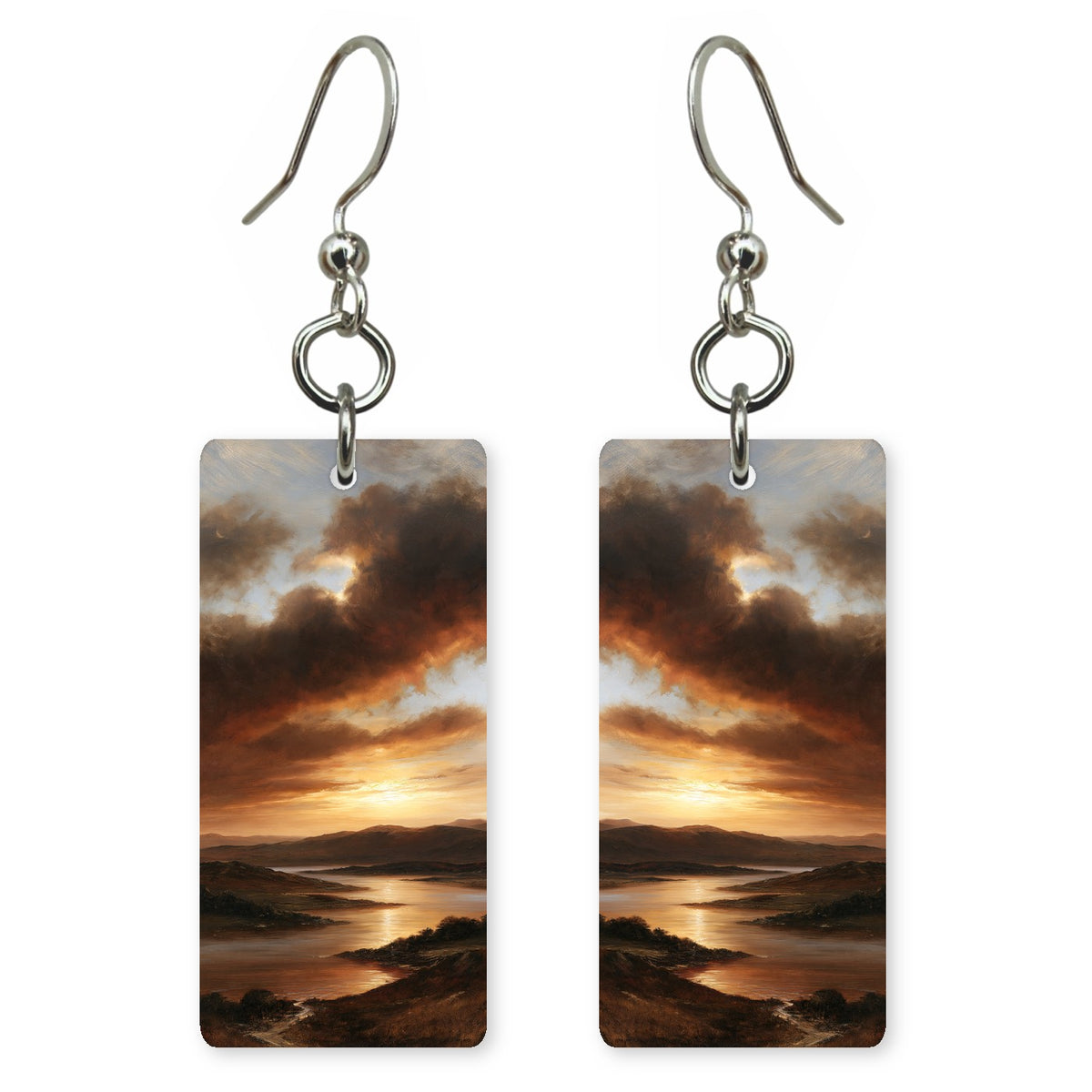 Umber Heavy Reflection Earrings | FWX1616