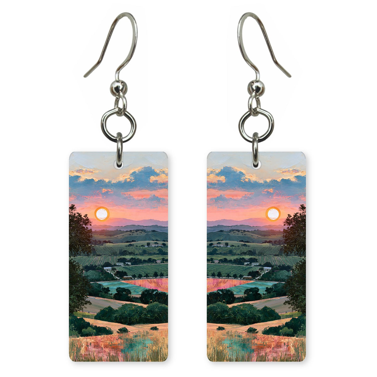 Peach Settled Heart Earrings | FWX1618