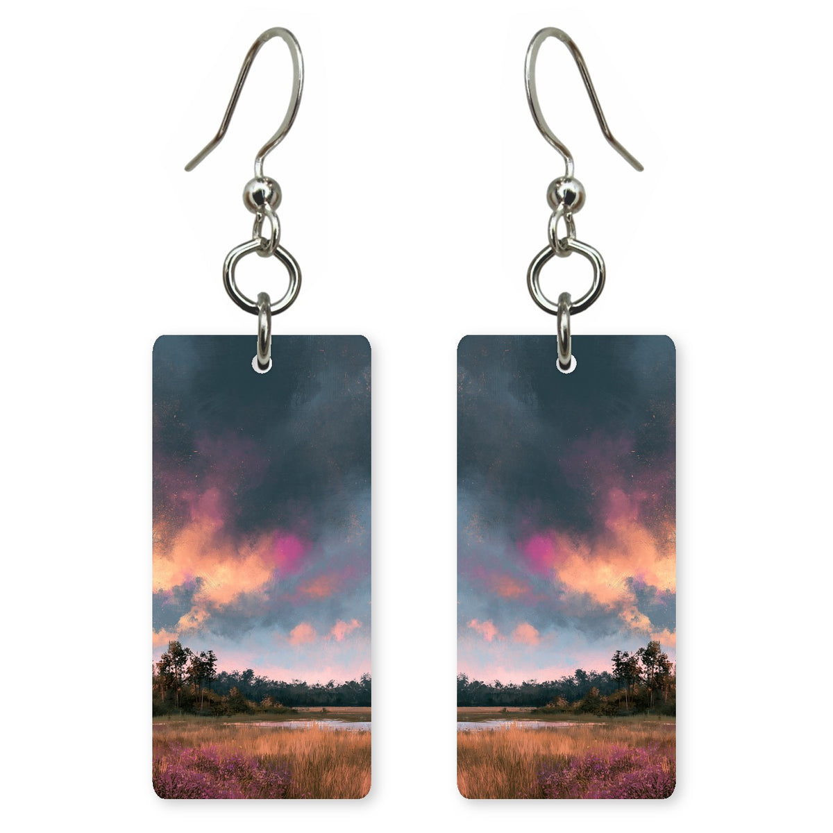 Magenta Dusk Aching Earrings | FWX1621