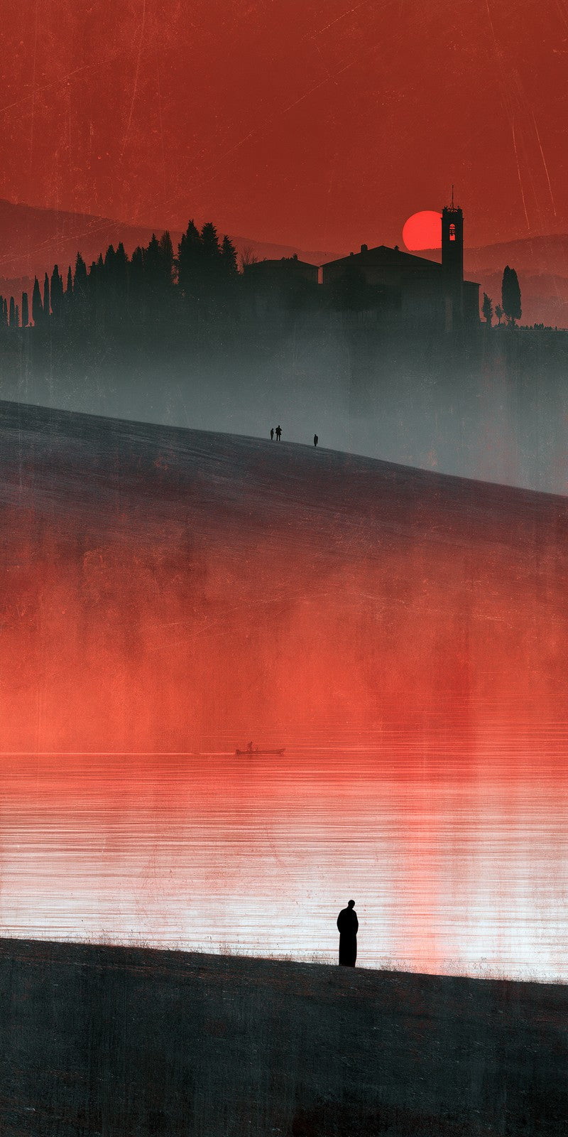 Crimson Solitude Earrings | FWX1628