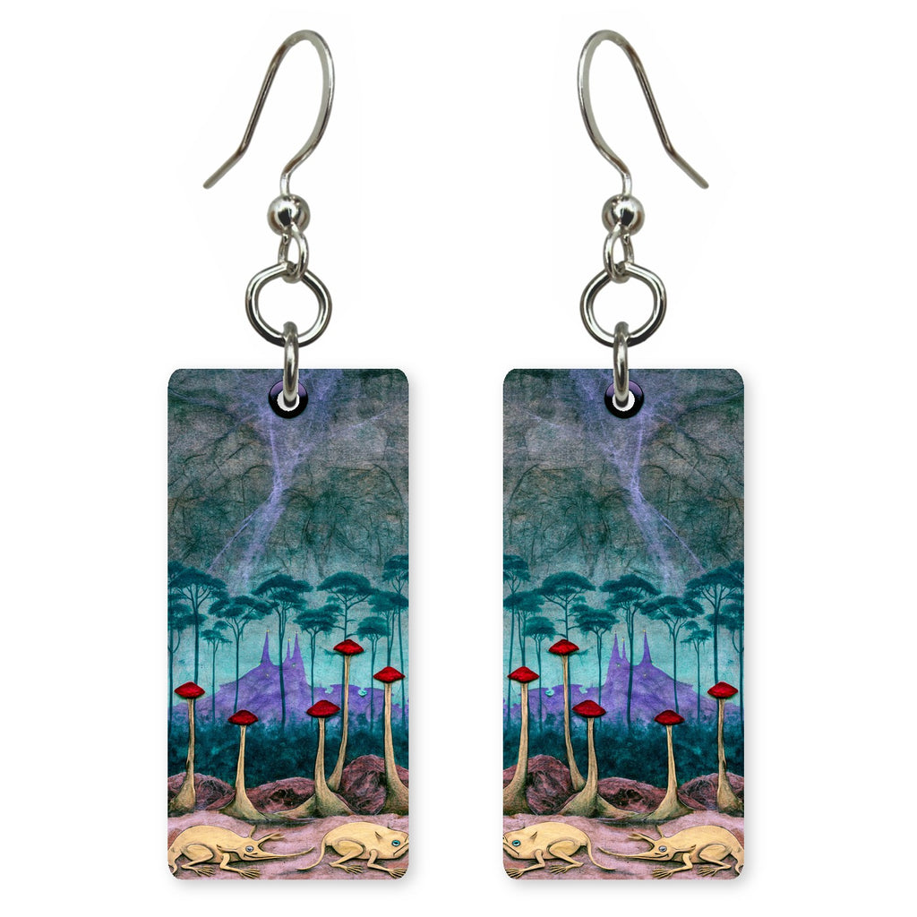 Teal Wondering Heart Earrings | FWX1639