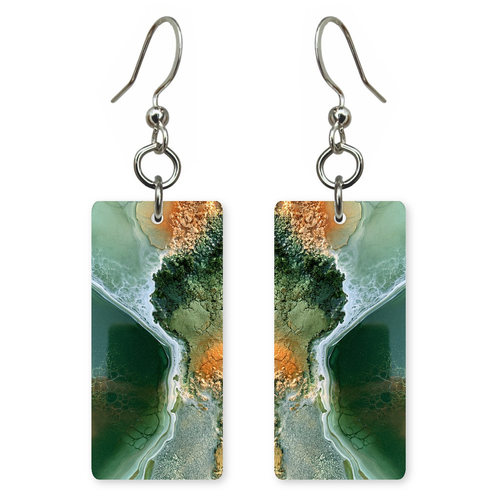Green Deep Stillness Earrings | FWX1701
