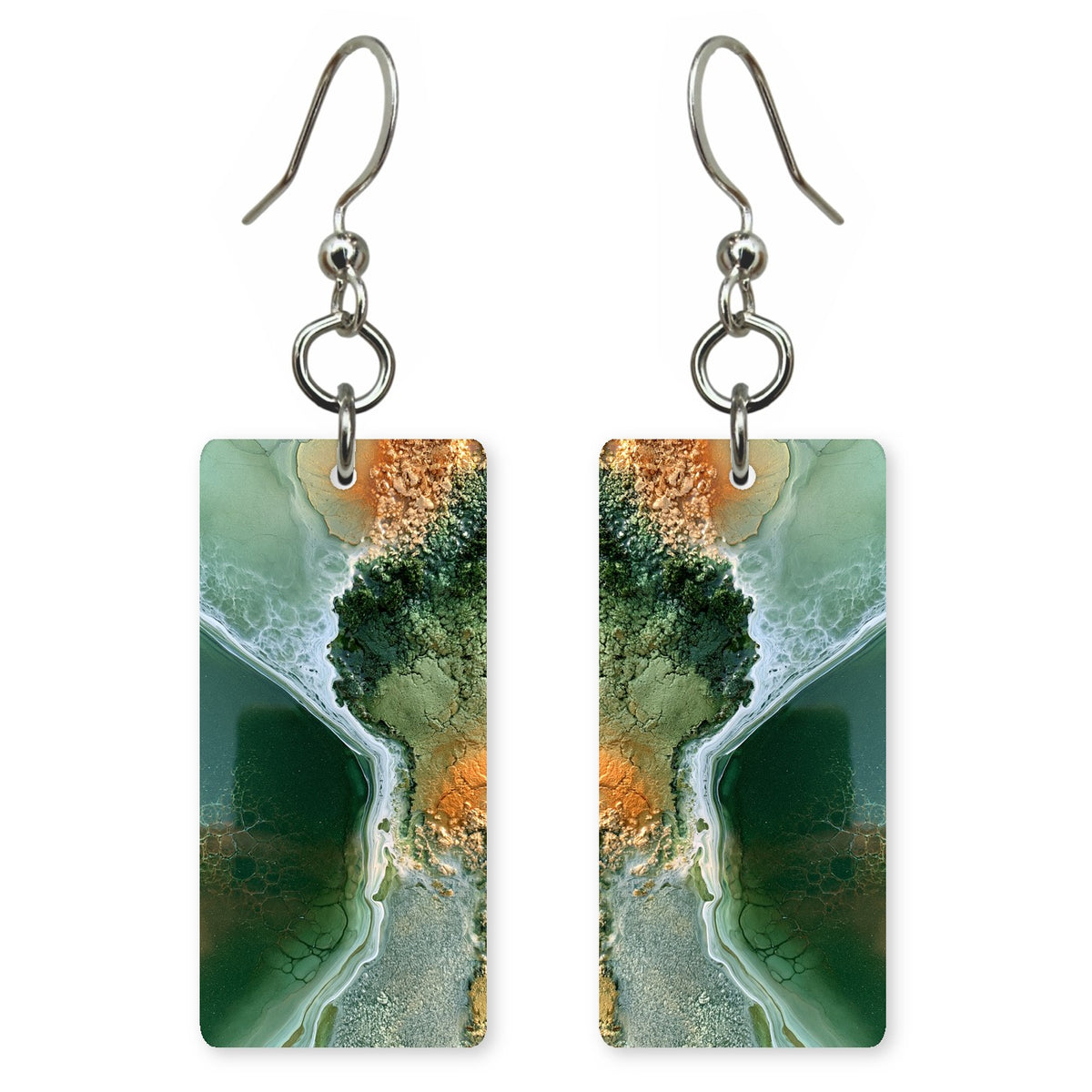 Green Deep Stillness Earrings | FWX1701