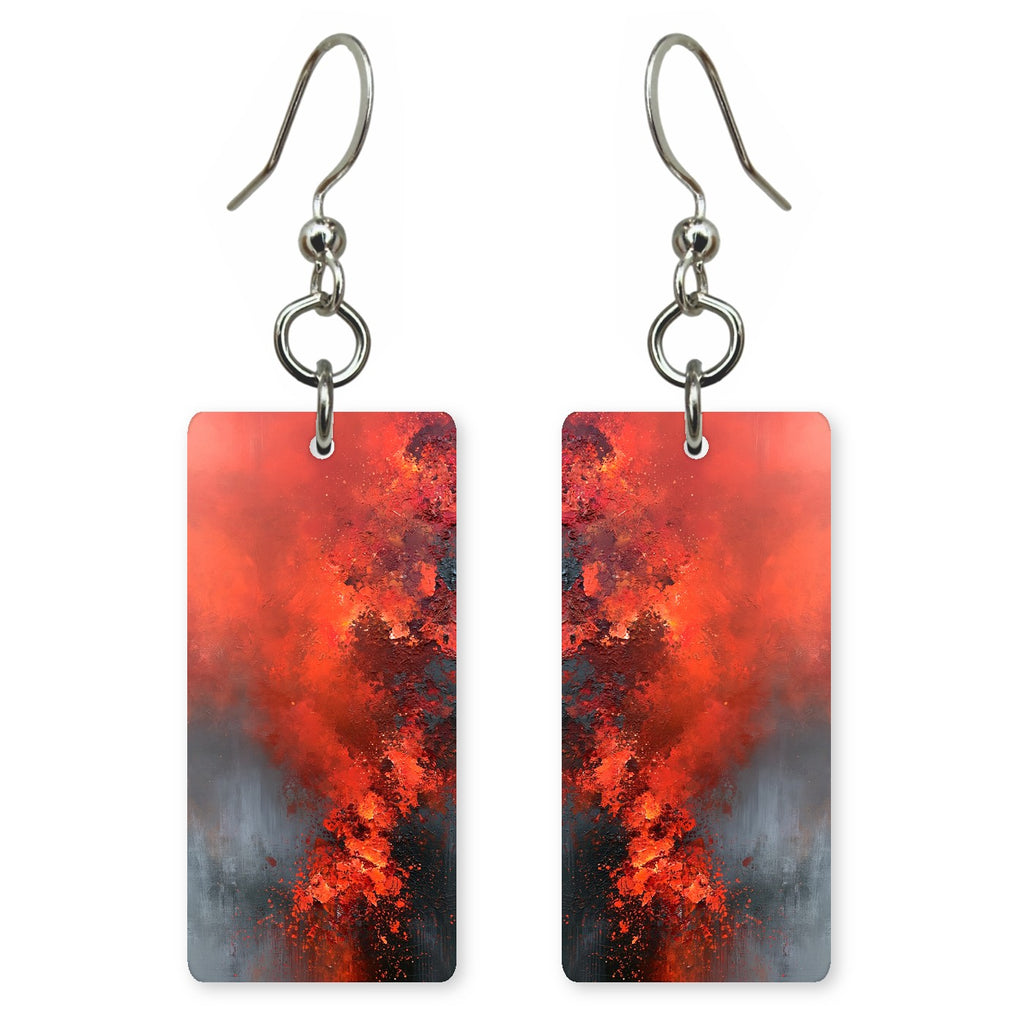 Lava Red Fury Earrings | FWX1729