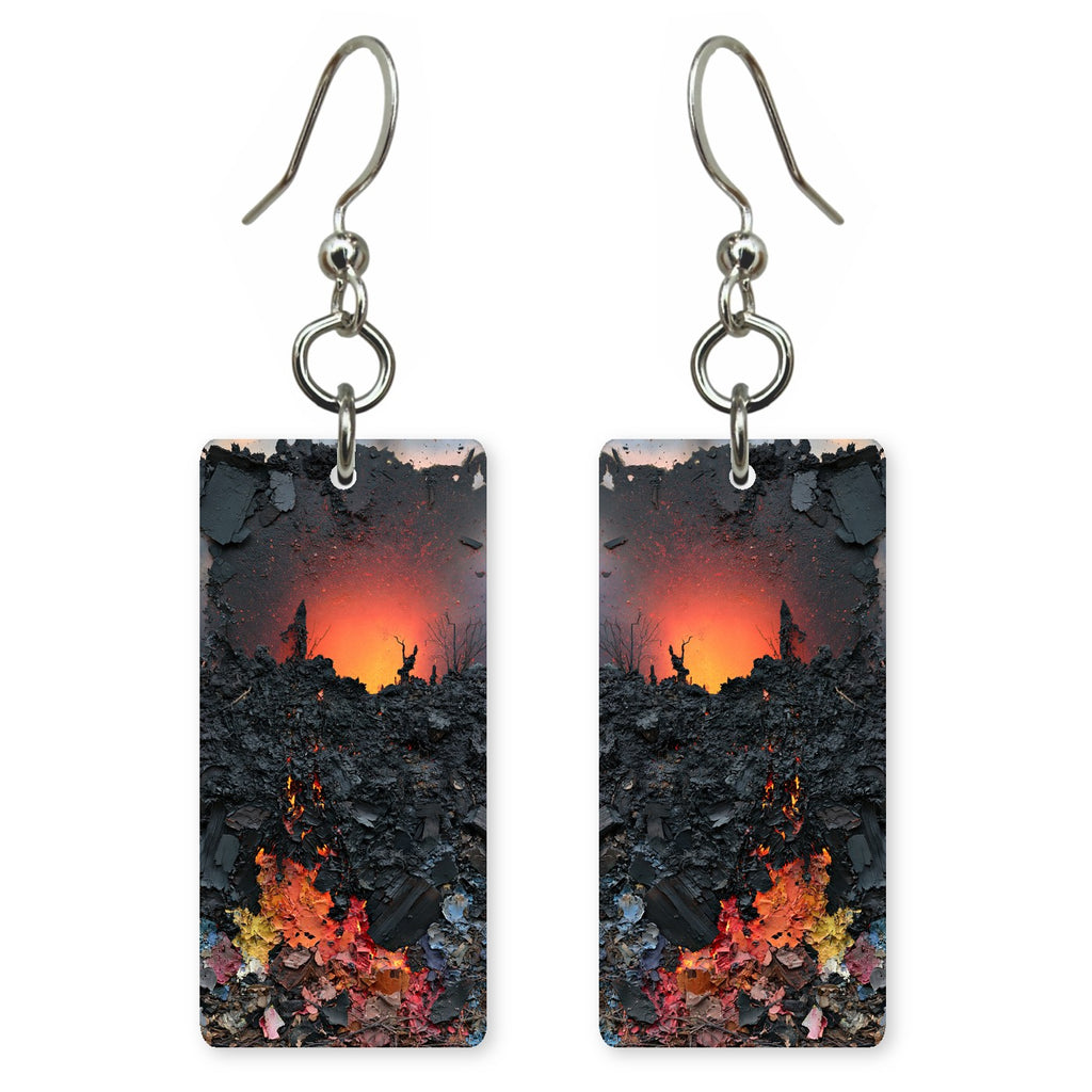 Charcoal Ember Smolder Earrings | FWX1734