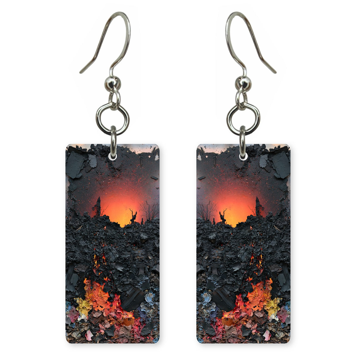 Charcoal Ember Smolder Earrings | FWX1734