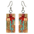 Gold Crimson Courage Earrings | FWX1736