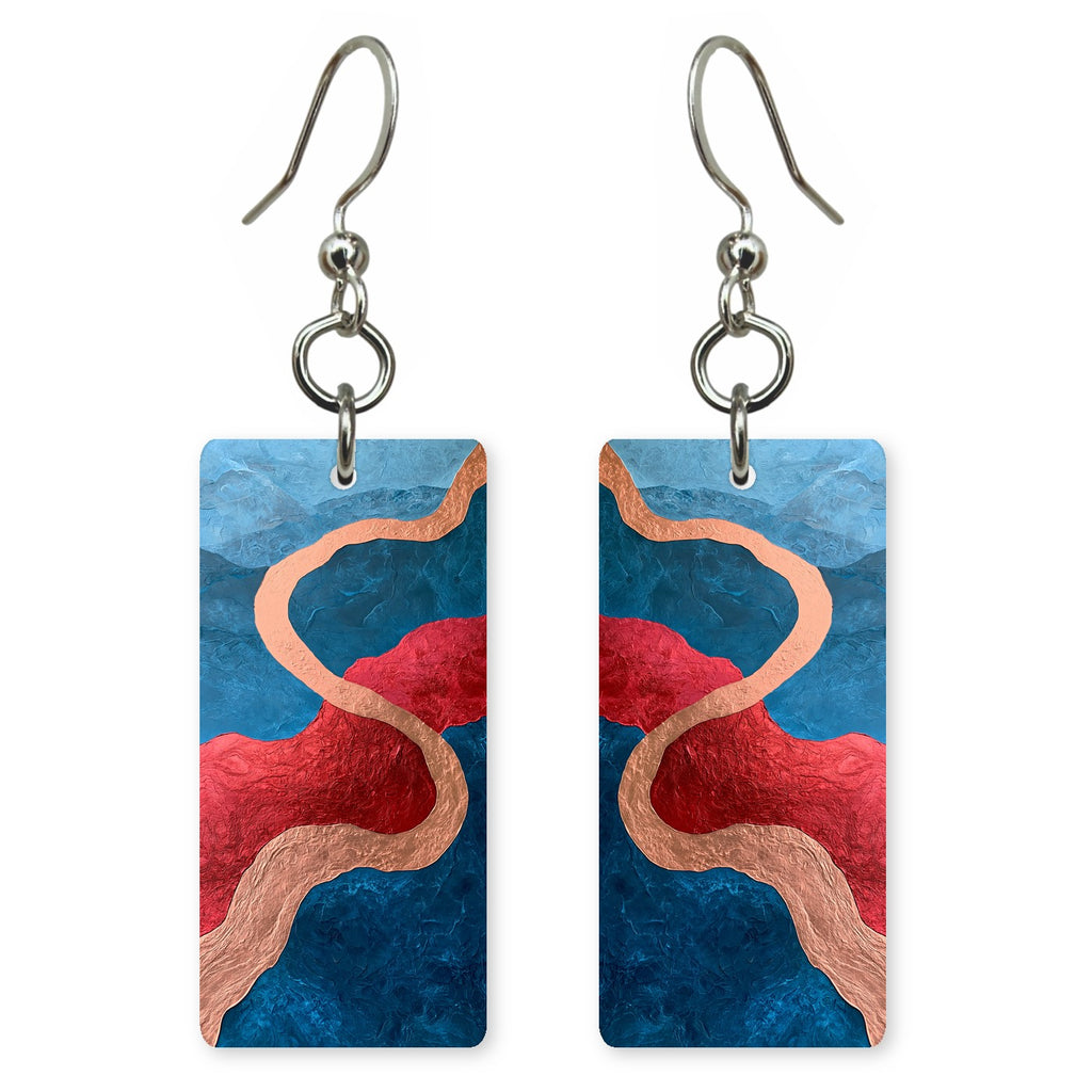 Cobalt Copper Transition Earrings | FWX1737