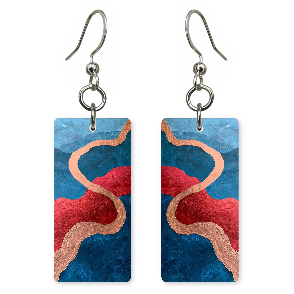 Cobalt Copper Transition Earrings | FWX1737
