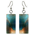 Deep Teal Quiet Mending Earrings | FWX1738