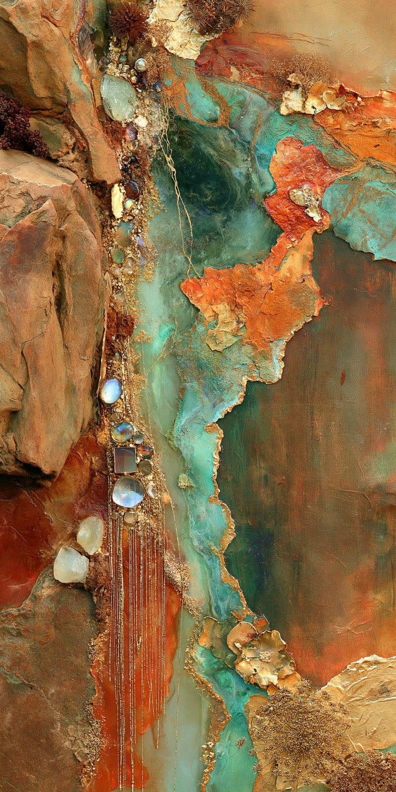 Patina and Gold Remembering Earrings | FWX1747