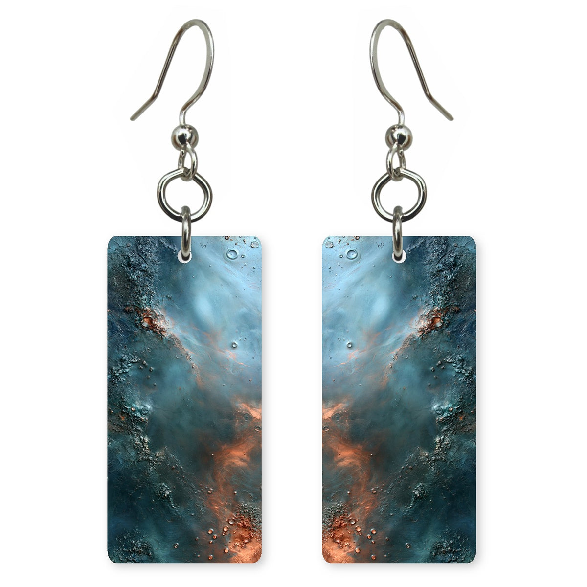 Petrol Blue Solitude Earrings | FWX1752