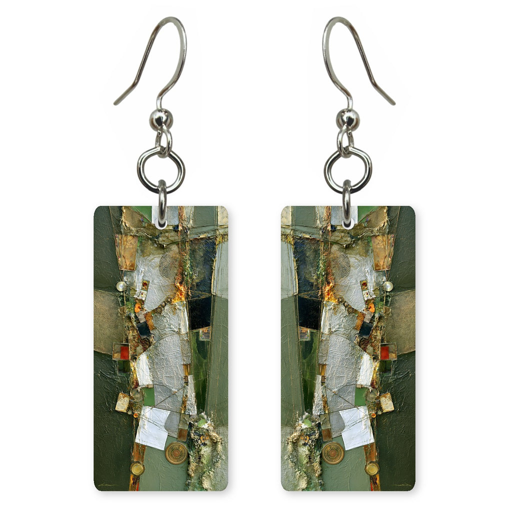 Olive Comfort Mended Earrings | FWX1753