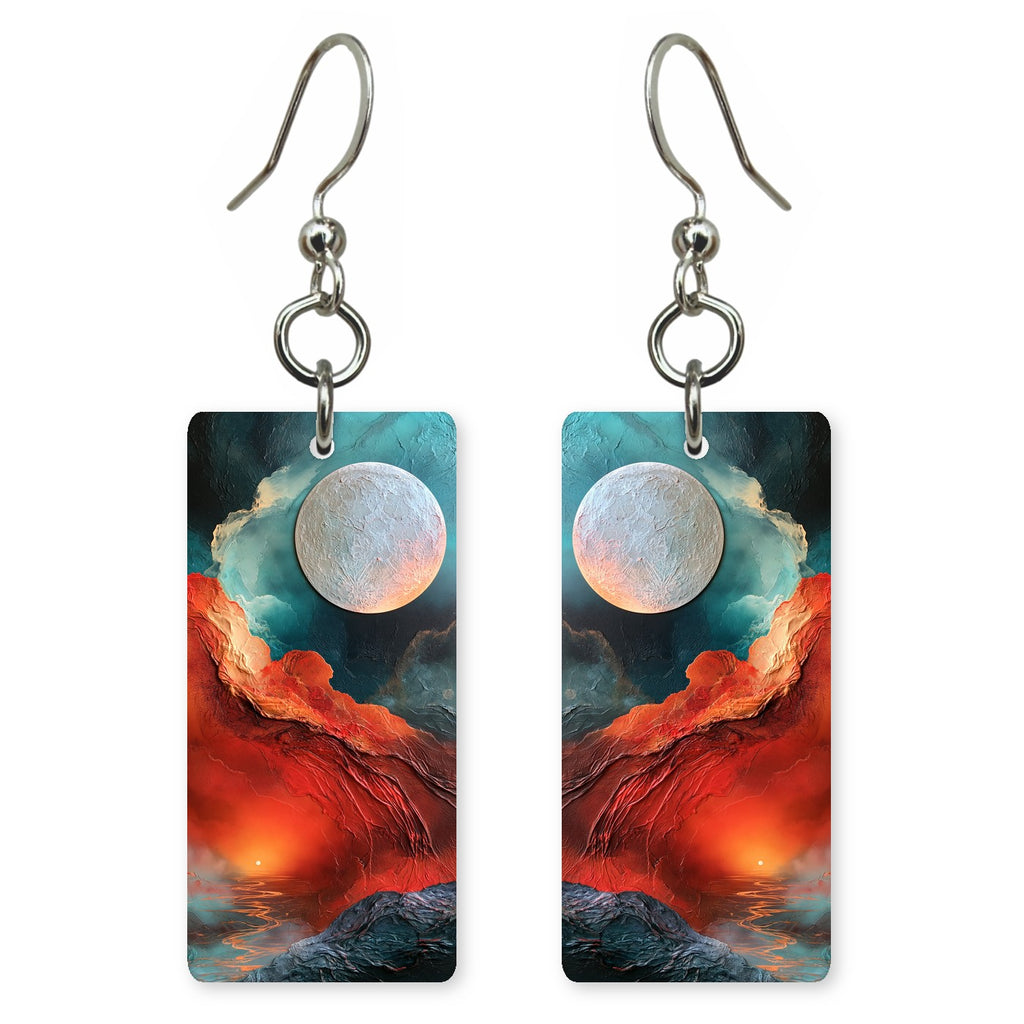 Pewter Red Wonder Earrings | FWX1760