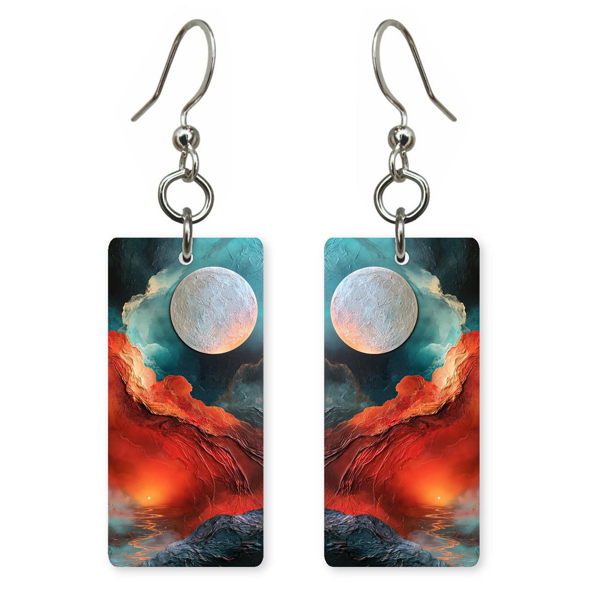 Pewter Red Wonder Earrings | FWX1760