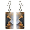 Obsidian Gold Resolve Earrings | FWX1773