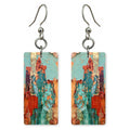 Weathered Turquoise Holding On Earrings | FWX1785