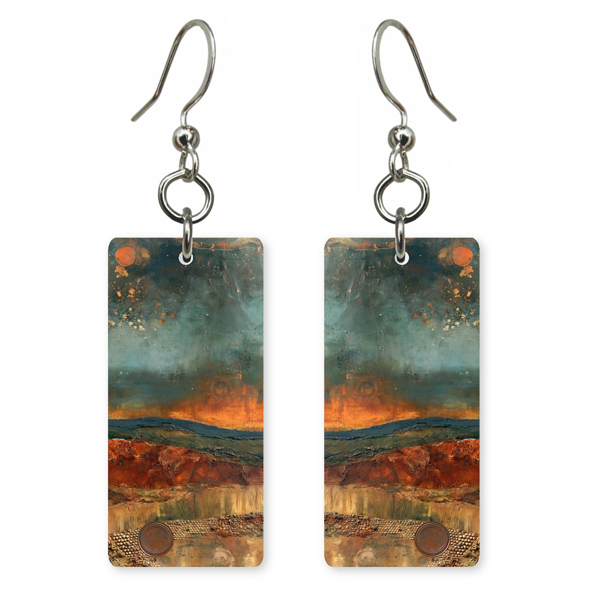 Ochre Teal Longing Earrings | FWX1791