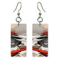 Slate Red Determination Earrings | FWX1795