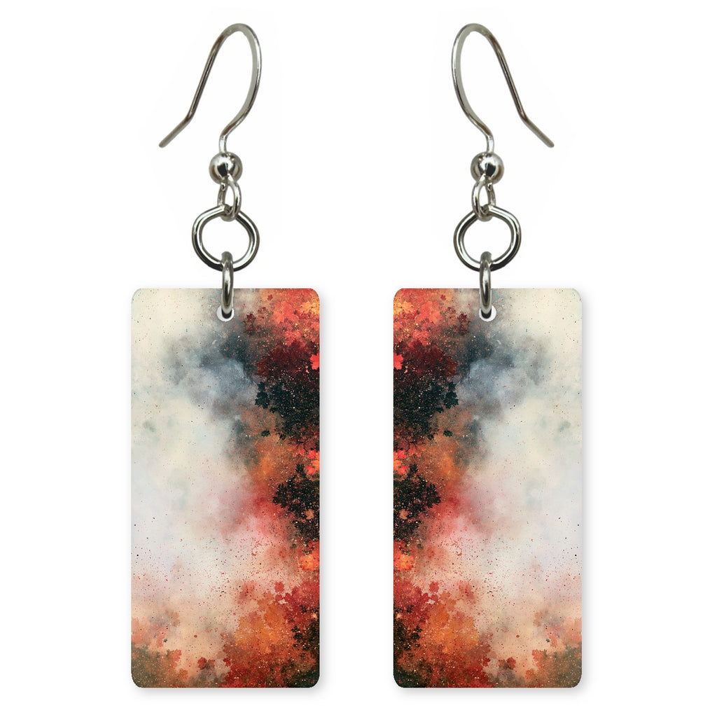 Smoke-Washed Crimson Doubt Earrings | FWX17